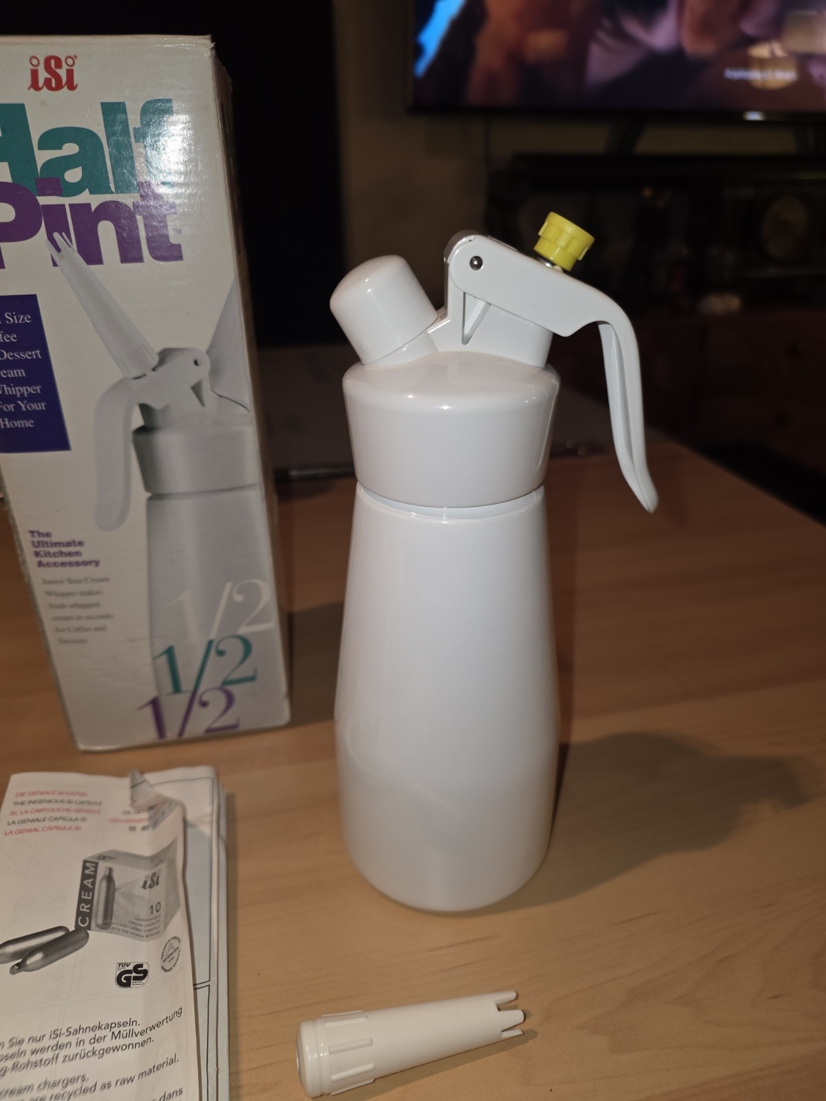 ISI Mini Easy Whip Cream Whipped Cream Maker Half Pint Dispenser