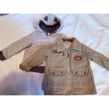 Toddler Beige Corduroy  Hoodie Jacket Set Size 18 Months