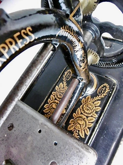 TRÈS BELLE MACHINE À COUDRE ALLEMANDE ANCIENNE "ORIGINAL EXPRESS" XIXè BEL ÉTAT - Photo 4/4