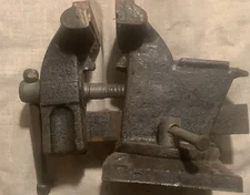 Vintage Lakeside Cast Iron Bench Vice 3 1/2 Inch Jaws Swivel Base Splitter 