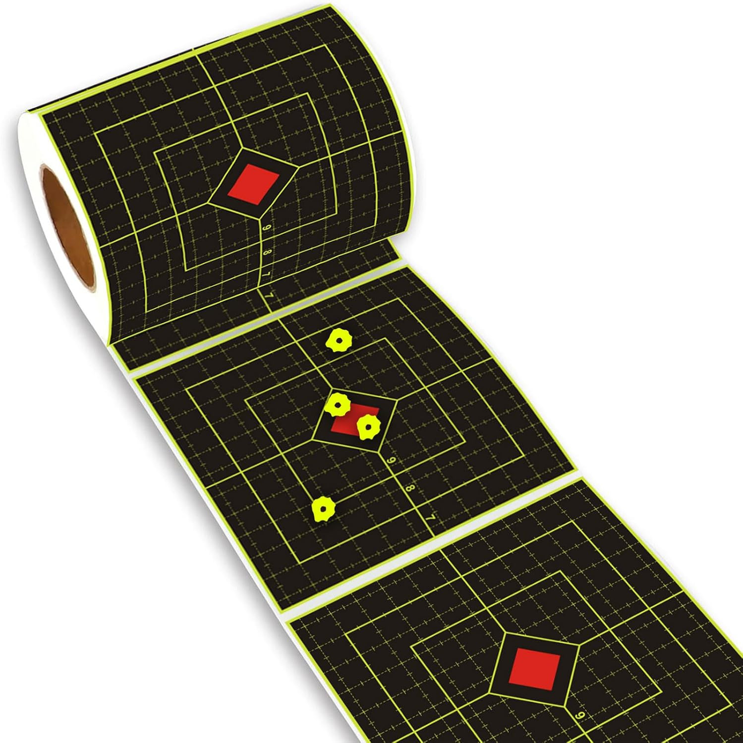 6 Inch 100 Pack Splatter Targets, Adhesive Shooting Target Stickers with Yellow