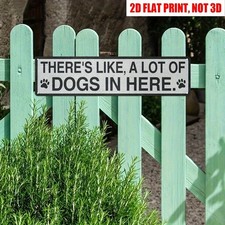 Funny Dog Lover Metal Tin Sign A Lot of Dogs Here Decor for Home/Garden Wall Art