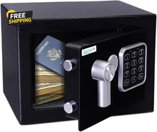 Premium Steel Digital Safe Box - 9.1" X 6.7" X 6.7" | Secure Storage for Cash