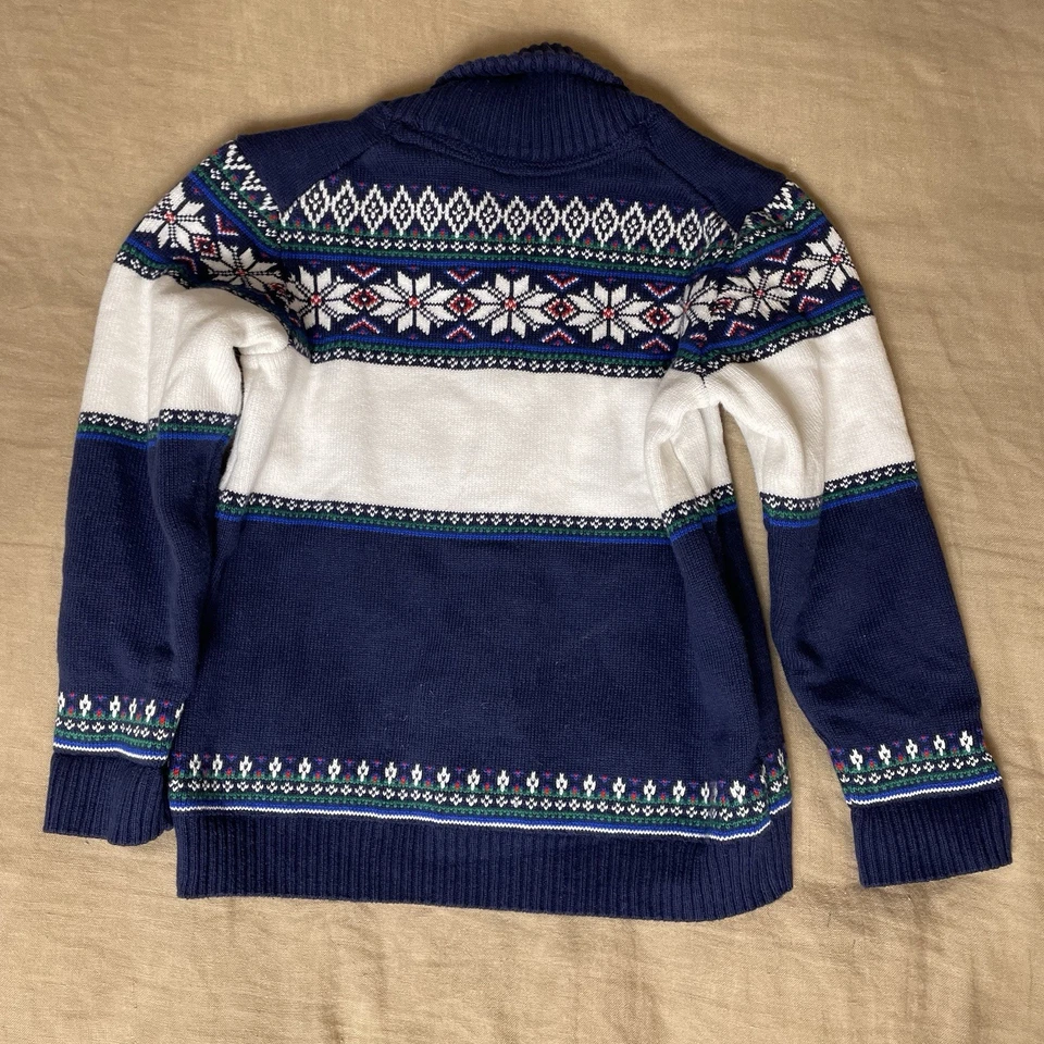 Cárdigan suéter Janie And Jack The Holiday Train niño pequeño talla 4 Foto 4 de 4