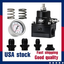 Adjustable An68 Efi Fuel Pressure Regulator Kit W Oil Gauge 3-70 Psi Universal