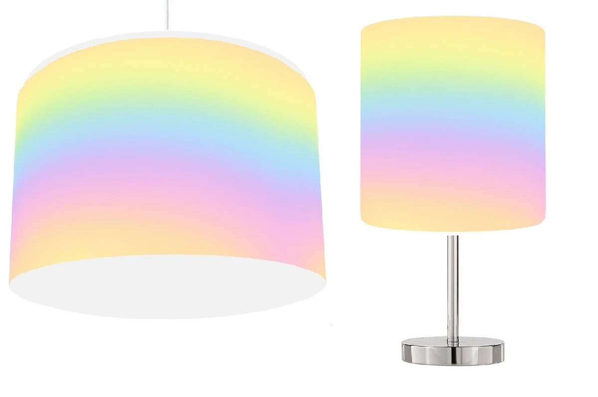 RAINBOW OMBRE PASTELS choose from Lamp Shade Stick Lamp or Bundle