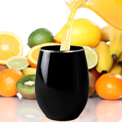 Elegant Stemless Disposable Plastic Wine Glasses Wedding Party Cups 64pcs - Picture 29 of 37