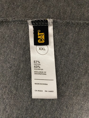 Caterpillar CAT Long Sleeve Shirt Mens Size XXL Gray Workwear - Picture 7 of 8