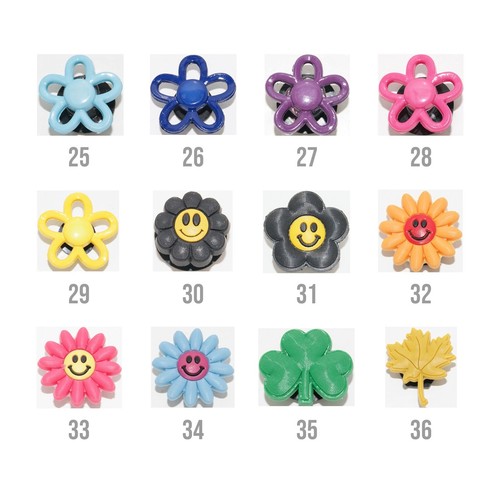 Blume Schuh Charms - verschiedene Blume Schuh Charms passen Kroko Schuhe - Bild 35 von 40