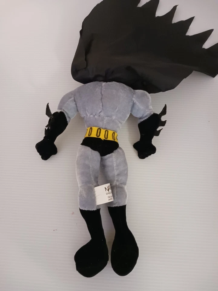 DC Comics Batman Plush Doll Figure 11" Soft Velvet Body Cape Nanco Black Gray - Image 4 of 4