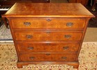 Gorgeous English George II Style Burled Oysterwood Dresser Chest of Drawers