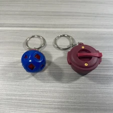 Tupperware Keychain Set of 2 Mini Shape-o-Toy, Micro Pressure Original Bags New!