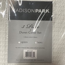 Madison Park 100 Cotton Duvet/ 3 Piece Set / King / All Season / White