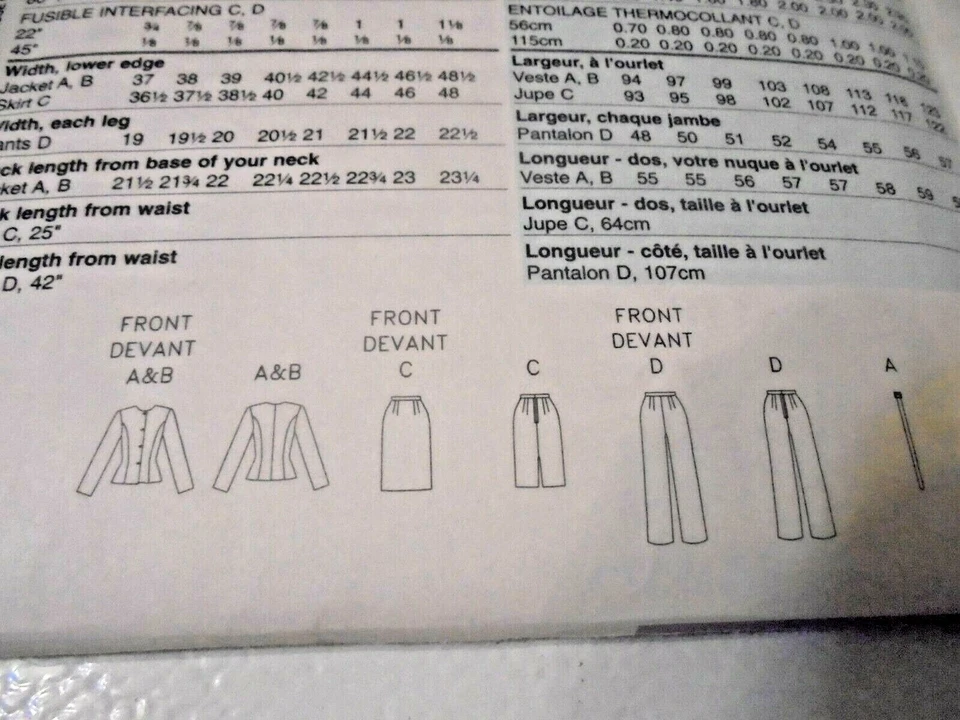 Butterick #B4690 Jacket, Skirt, Pants, Belt Pattern-Ms/MP Sizes 14-16-18-20-New - Image 4 of 4