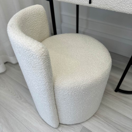 Lottie Ivory Bouclé Stool for Bedroom Living room Home decoration - Picture 7 of 7