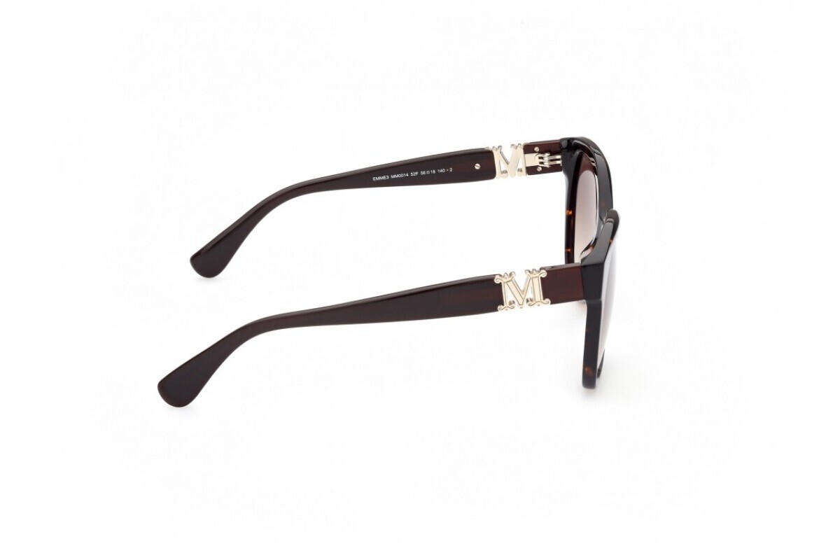 MAX MARA EMME3 MM0014 52F Brown Shell Cat Eye Plastic