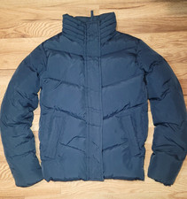 Timberland Puffer Coat Duck Down & Feather Jacket Women's Size Small Navy