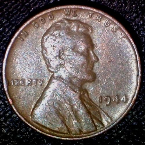 THE 1944-P TRIPLED DATE LINCOLN "LIBERTV" ONE CENT WHEAT PENNY - Picture 5 of 7