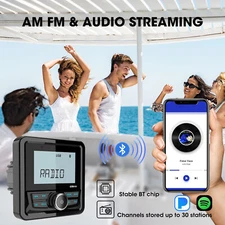 Waterproof Bluetooth Marine Digital Media Receiver LCD Display Boat Radio System
