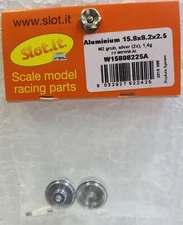 SLOT IT SIW15808225A 15.8x8.2x2.5mm Aluminum WHEELS SHORT HUBS NEW 1/32 PART