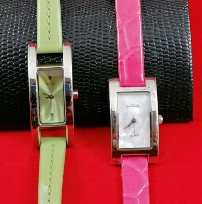 Two Ladies' Watches: Jane Shilton 2 Piece Strap Pink & Next 2 Piece Strap Green