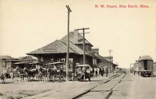 RR Mankato Blue Earth MN 1860s DEPOT began as Minnesota and Northwestern RR!!!