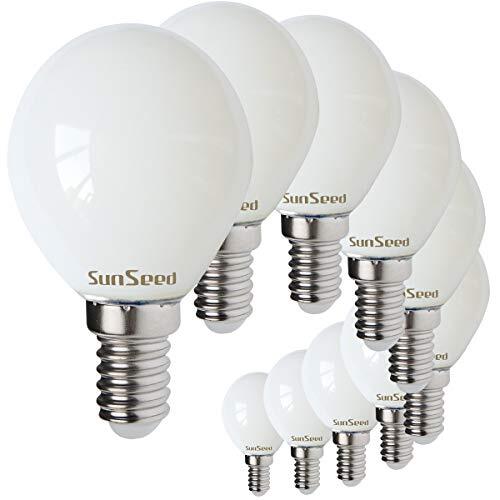 Lampadine LED E14 G45 Opali SunSeed - Set 10 Pezzi Luce Calda 4W