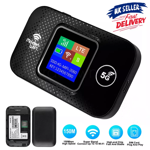 Portable Unlocked 5G LTE Wireless WiFi Router Mobile Broadband LCD MIFI Hotspot - Picture 4 of 11