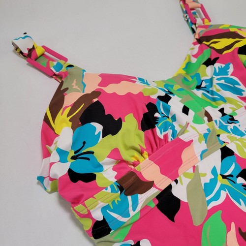 Anne Cole Cabana Party Tri Tankini Swim Top Floral Print NWT Plus Size 22W - Picture 5 of 14
