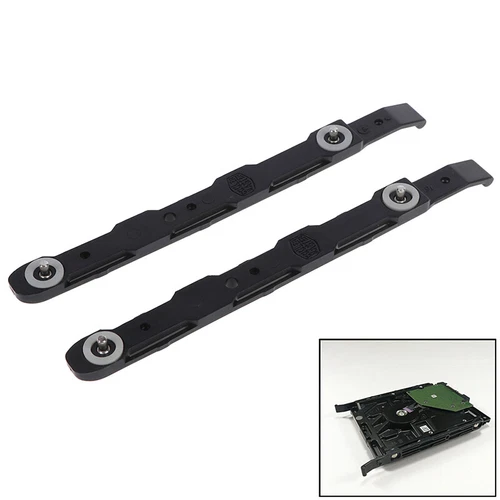 1pair New Black Chassis Hard Drive Mounting Plastic Rails for Cooler Maste