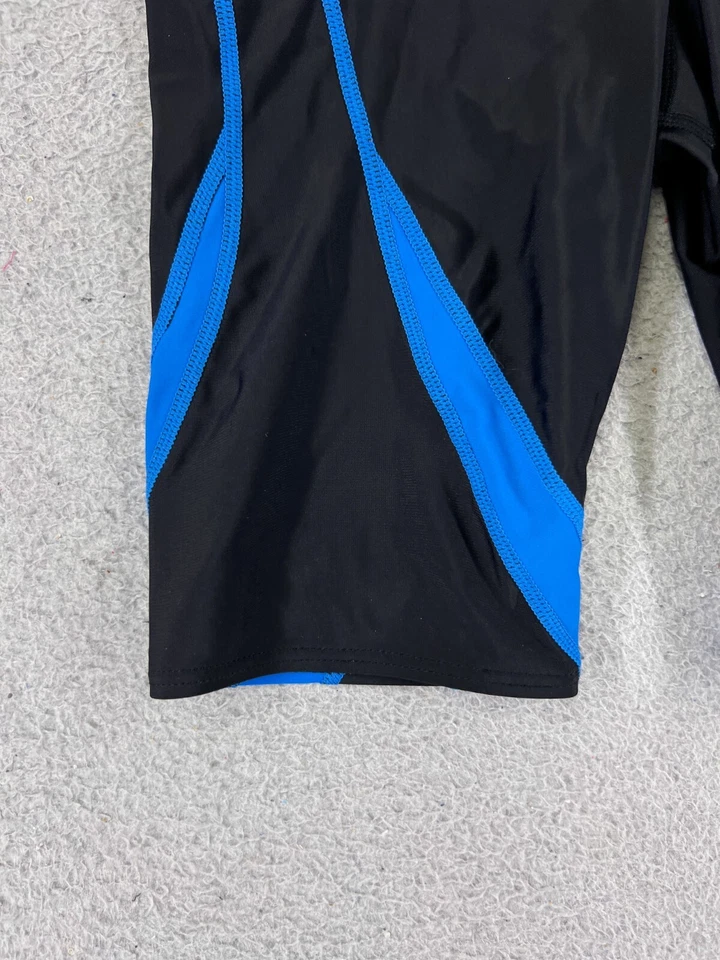 TYR Shorts Adult 30 Black Blue Jammer Polyester Blend Spandex Compression - Image 3 of 4