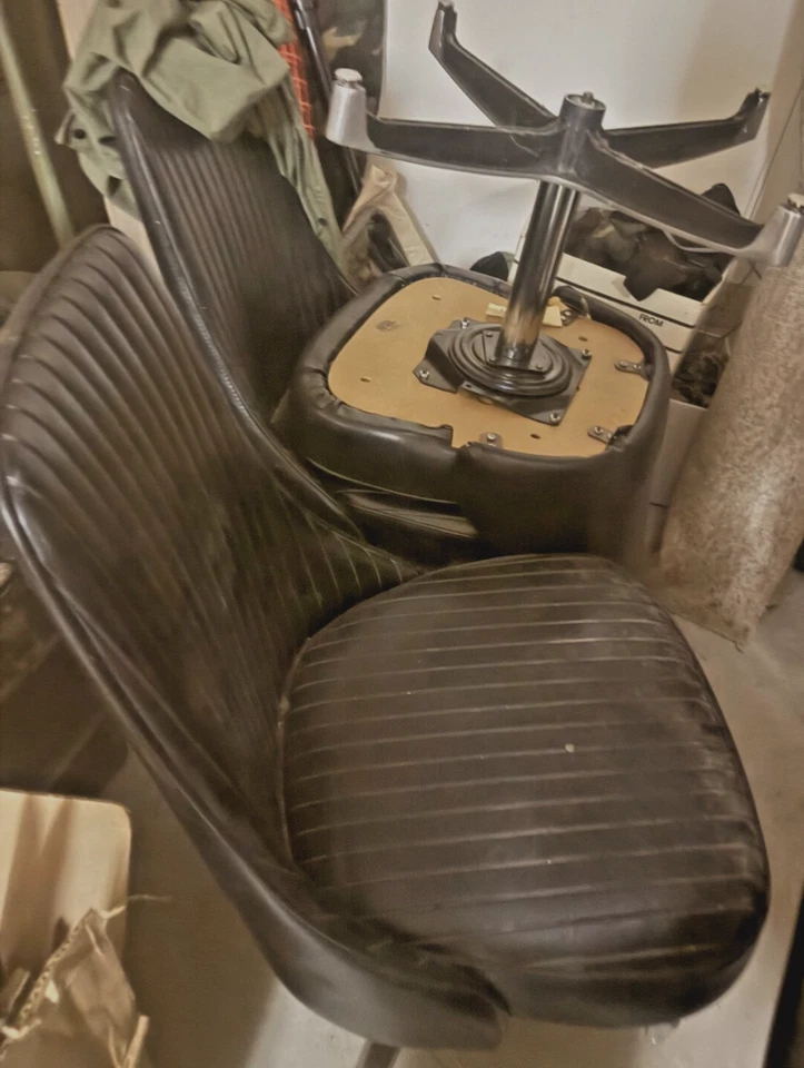 Crome craft antique black chairs - Image 2 of 3