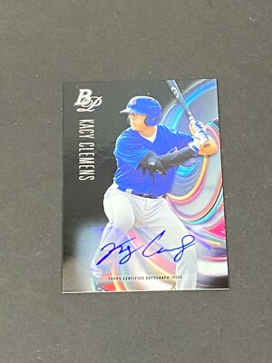 Kacy Clemens 2018 Bowman Platinum #TOP-42 RC AUTO