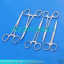 Pet Grooming Hemostat Groomer 5 X Set Dog Ear Hair Puller Locking Forceps Ds-755