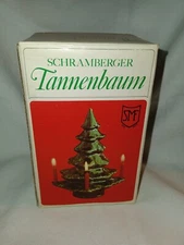 SCHRAMBERGER Majolika-Fabric TANNENBAUM Christmas Tree Candle Holder GERMANY
