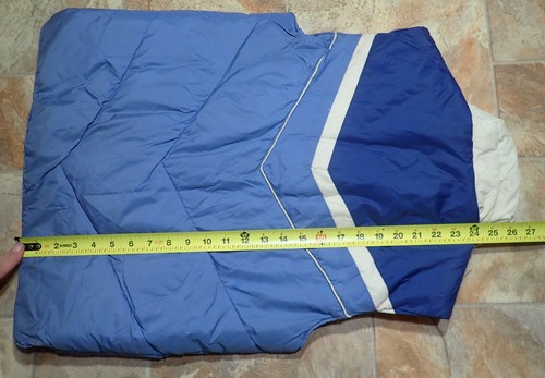 Montgomery Ward Vintage Reversible Puffer Vest Youth Kids size L Blue White - Picture 18 of 20