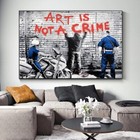 art is not a crime Graffiti canvas wall art street art Modern Art Wall Decor