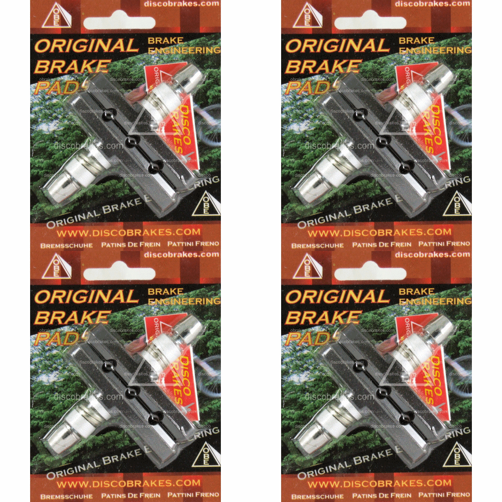 4 Pairs of DiscoBrakes V Brake pads for Shimano SRAM Avid Tektro Diacompe 60mm