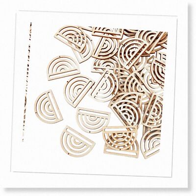 Rainbow Wood Macrame Earring Kit DIY Jewelry Making Set with