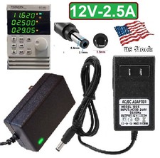 12V 2.5A AC/DC Adapter Power Supply for Home Electronics with 5.5x2.1m plug