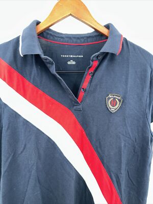 knee length dresses for ladies Tommy Hilfiger Women's Midi Polo Dress J2DD0671 Sky Captain Blue 2XL   Biggybargains