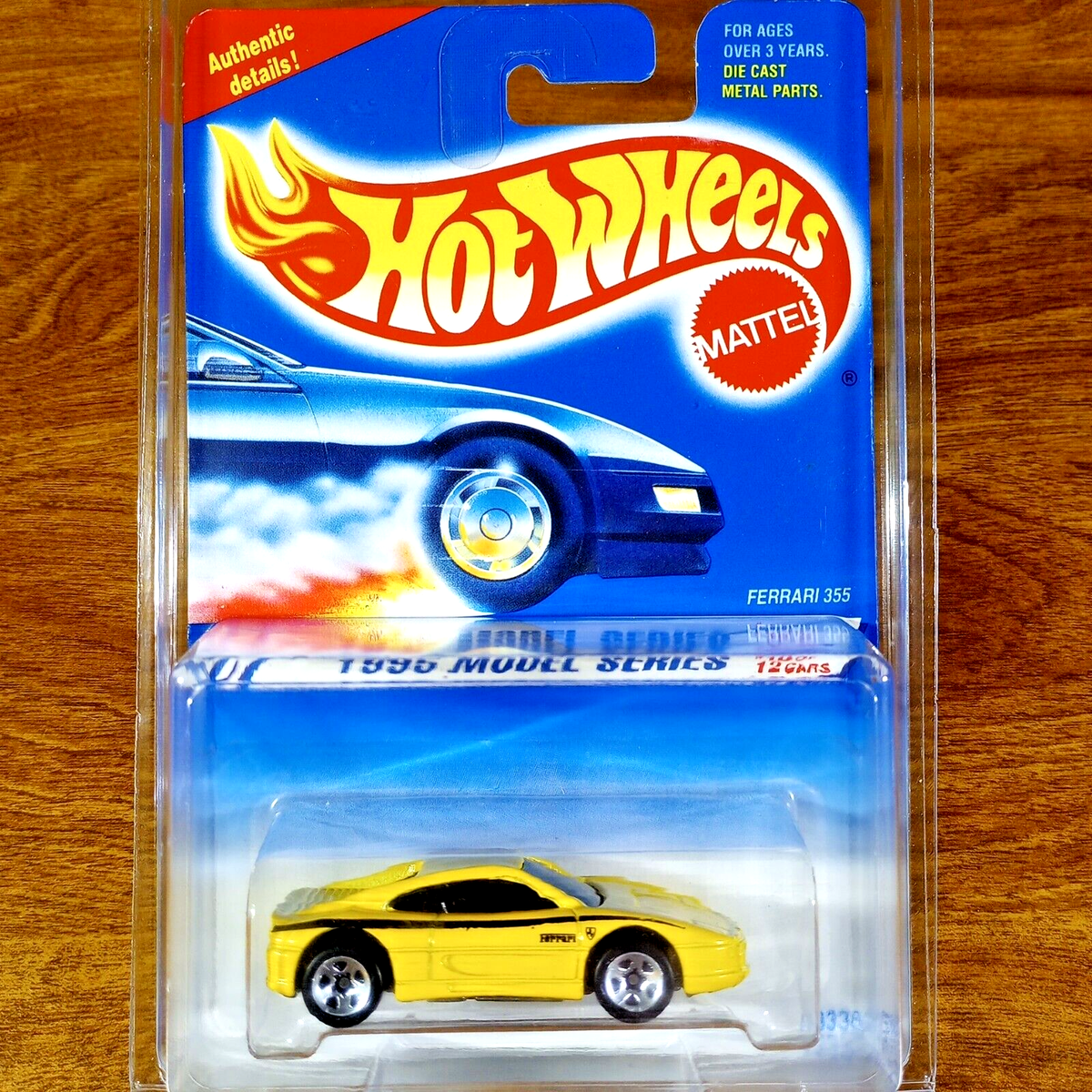 Hot Wheels Vintage 1995 Model Series Ferrari 355 Yellow 5 Spoke