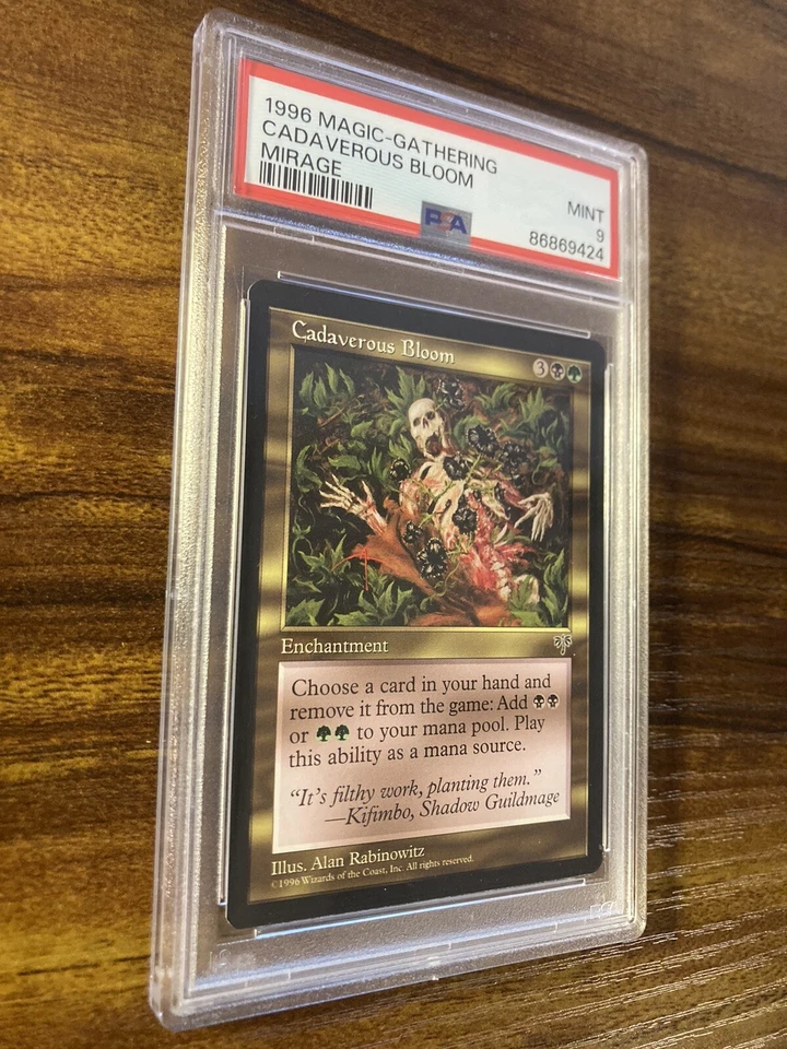 MTG💐CADAVEROUS BLOOM💐Mirage PSA 9 MINT RARE Enchantment 1996 RESERVE LIST - Image 3 of 4