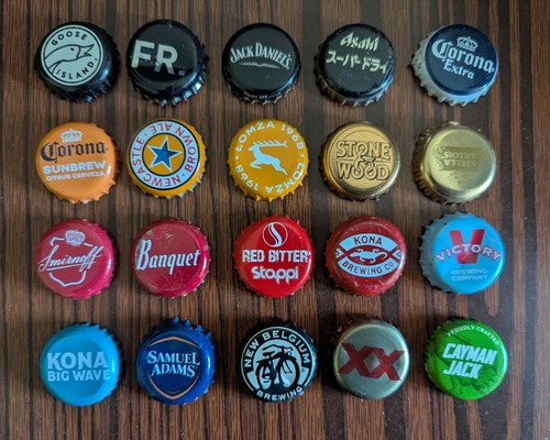 Lot of 20 Assorted Mix Collectable Beer / Soda Drink Used Bottle Caps #48