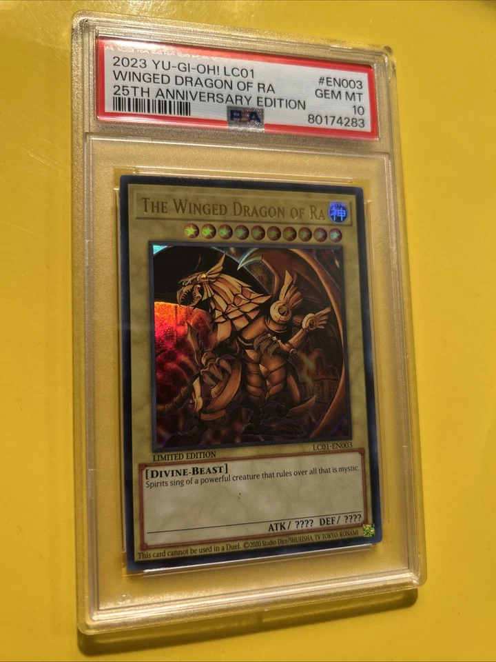 YuGiOh THE WINGED DRAGON OF RA #LC01-EN003🔥PSA 10🔥LIMITED ED-2023 ULTRA RARE - Image 4 of 4