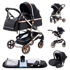 3 in 1 combi pram with car carrycot, foldable buggy