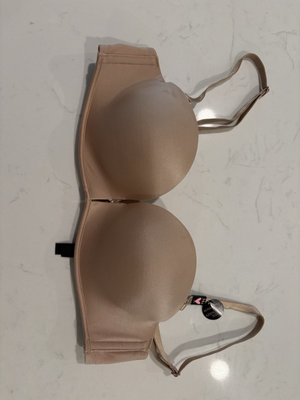Victoria's Secret  Bombshell Push Up Adjustable Strapless Bra 34A Beige