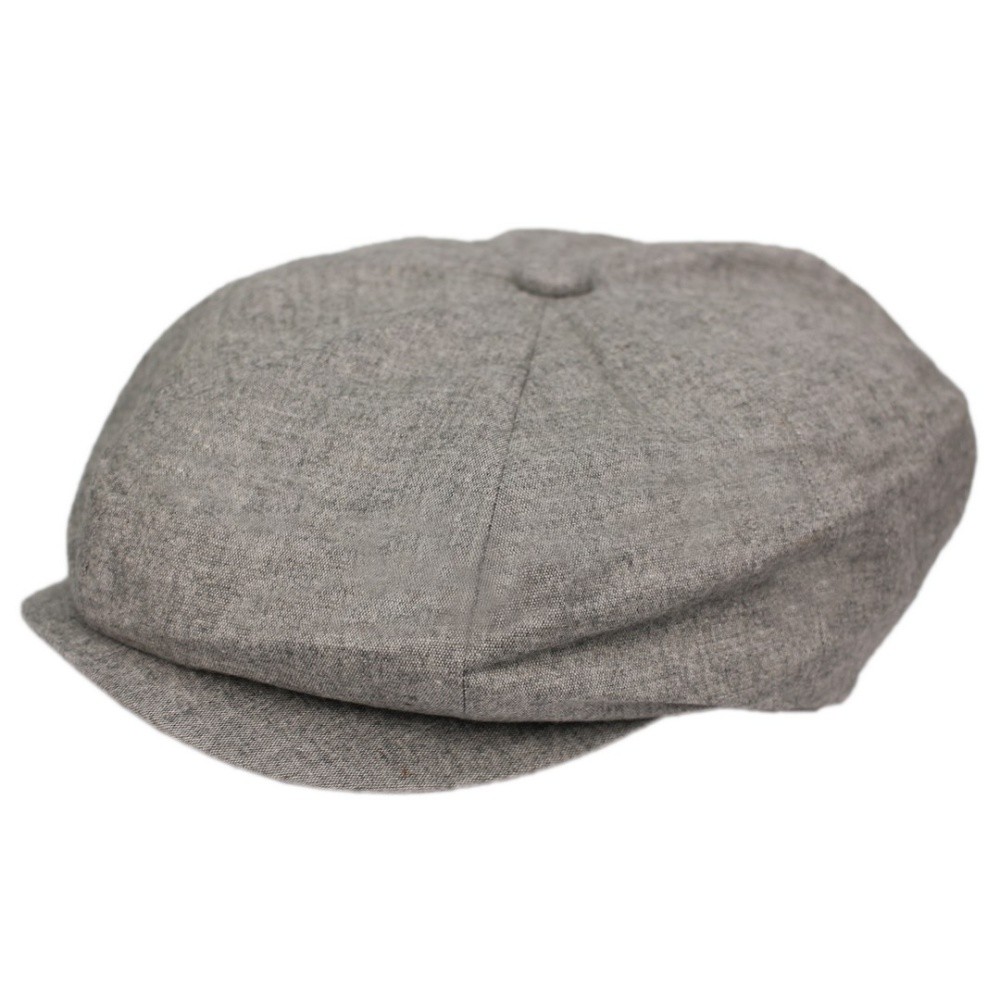 Prince Bowtie Men's Newsboy Cap Gray Solid BM512106 1300