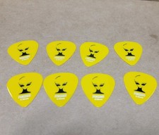 Lot Of 8 Pickboy ALIEN E.T. Design Guitar Picks Yellow/Black 0.50mm