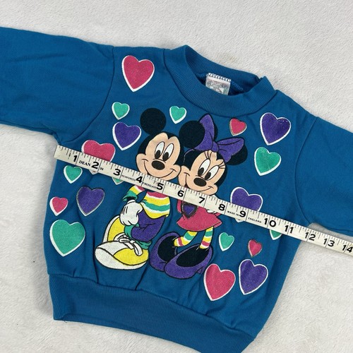 Vintage Disney Girls Mickey Minnie Mouse Size 2T-4T Sweatshirt Pullover Toddler - Picture 6 of 7